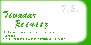 tivadar reinitz business card